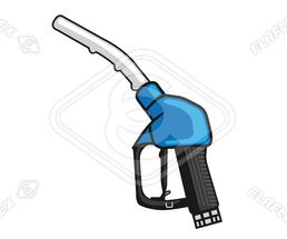 Icon / Clipart<br />Petrol Station Dispenser Pump & Nozzle (blue)