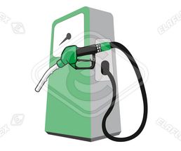 Icon / Clipart<br />Petrol Station Dispenser Pump & Nozzle (green)