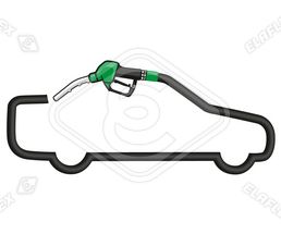 Icon / Clipart<br />Petrol Station Nozzle & Hose (green)