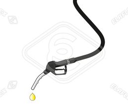 Icon / Clipart<br />Petrol Station Nozzle & Hose Drop