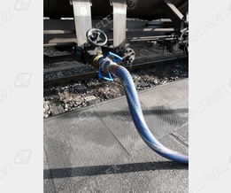 Rail tanker unloading of petroleum based products