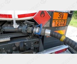 Connection road tanker to trailer: LTW hose assembly, DDC Dry Disconnect Coupling